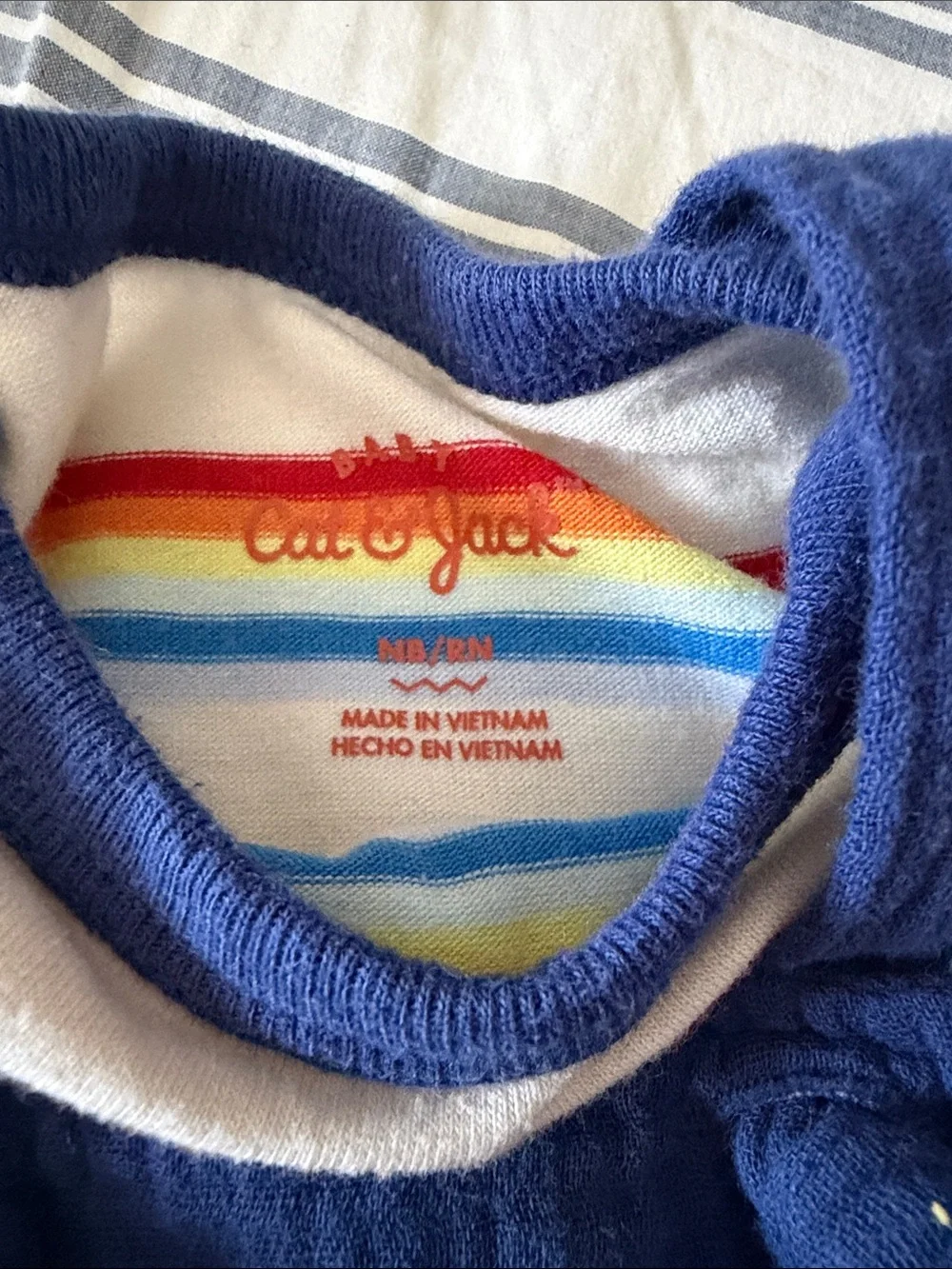 Cat & JackBlue Baby Muslin NB Romper & Onesie
